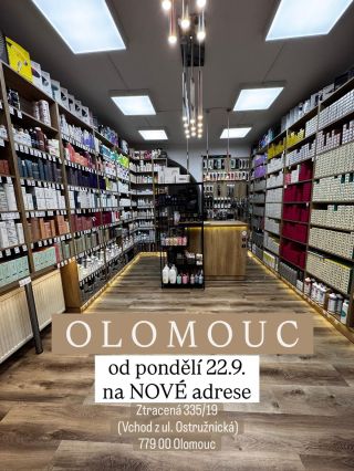 🥳❕Prodejna OLOMOUC, od pondělí 22.9.2025 nás najdete na novém místě, a to jen kousíček od původní prodejny • 28 m směrem k...
